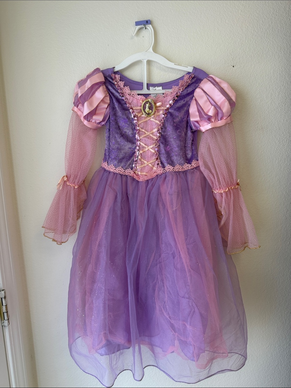Disney Purple and Pink Princess Dress with Lace-Up Bodice